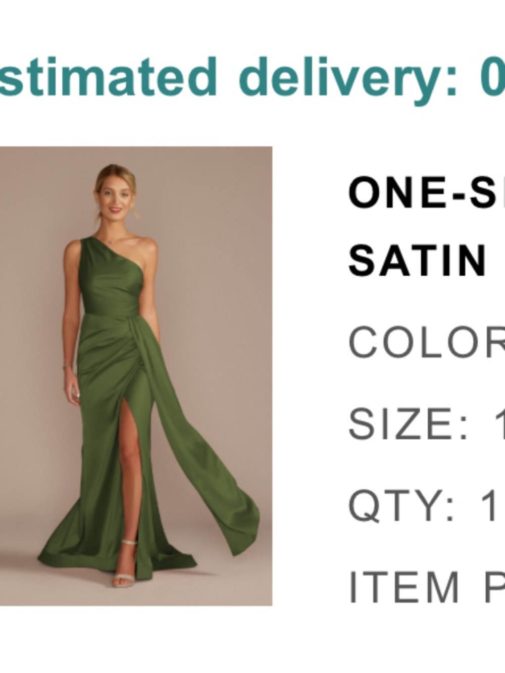 Bridesmaid dress Olive green